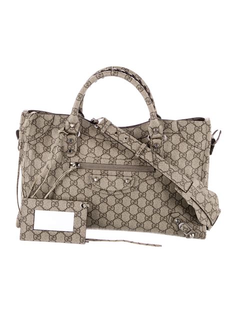 gucci print balenciaga bag|Gucci Balenciaga bag price.